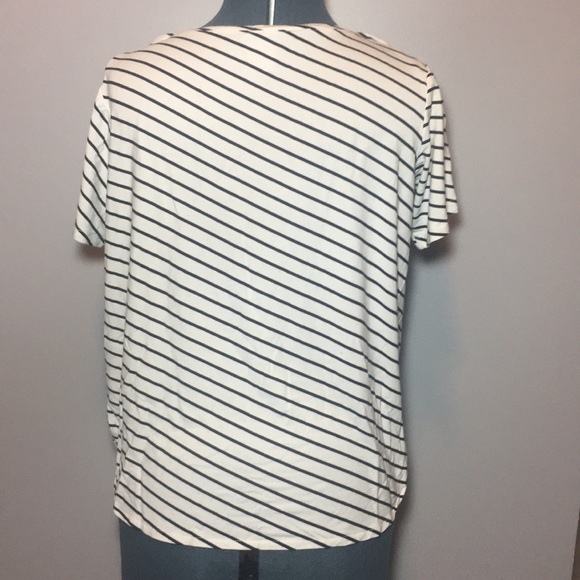 Ichi black & white striped boxy shirt - Picture 2 of 5